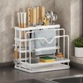 thumbnail image 4 of Kitchen Sink Organiser Storage Drain Rack for Cutlery Rag Cutting Board Holder, 4 of 7