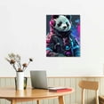 thumbnail image 3 of Nawypu Punk Panda Canvas Wall Art Funny Artwork Anime Painting DJ Panda Pictures on Canvas Wall Art for Office Decorations Living Room Bedroom and Kitchen Decor Framed Canvas Prints, 3 of 5