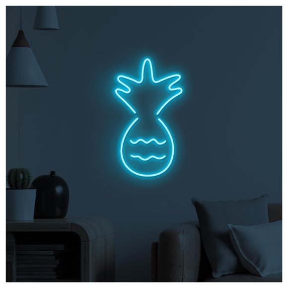 Letrero De Neón Piña Para Decoración Pared Bar, Cafetería O Casa Playa. Ideal Para Fiestas, Habitaciones, Dormitorios, Salas Juegos, 40cm