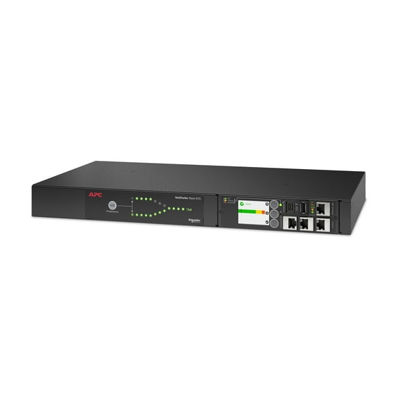 APC NetShelter - Automatic transfer switch (rack-mountable) - AC 207-253 V - 2000 VA - 1-phase - USB, Ethernet 10/100/1000 - output connectors: 12 - 1U - black