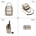 thumbnail image 3 of FORMRS Crossbody Bag for Women Quilted Travel Shoulder Cell Phone Purse with Chain Strap Handbag, Beige Plaid Pattern, 3 of 7