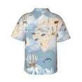 thumbnail image 3 of Bixox Men's Hawaiian Shirts Men's Animals Travel World Map Print Short-Sleeve Shirt-XX-Large, 3 of 8