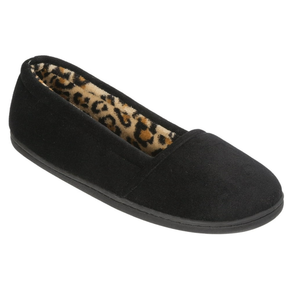 Dearfoams Women's Dearfoams Microfiber Velour Memory Foam Closed Back