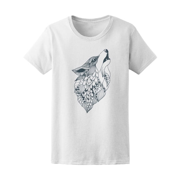 Zendoodle Howling Fox Wolf Women's Tee - Image by Shutterstock