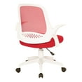 thumbnail image 2 of OSP Home Furnishings Jackson Office Chair with Red Mesh and White Frame including Flip Arms, 2 of 3