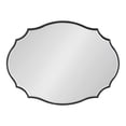 thumbnail image 3 of Kate and Laurel Leanna Modern Scalloped Wall Mirror, 18 x 24, Black, Glam Oval Mirror for Wall, 3 of 8