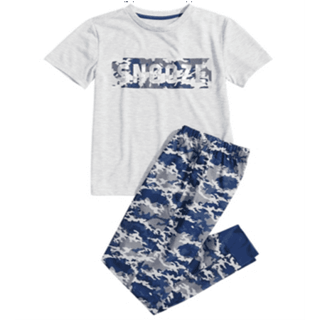 

Max & Olivia Little & Big Boy s 2 Pc Camouflage Pajamas Set Gray Size XS