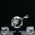 thumbnail image 2 of Whiskey Decanter Globe Wine Aerator Glass Set Sailboat Inside Crystal with Fine Wood Stand Liquor Decanter for Vodka Cup Gifts 1 cup, 2 of 6