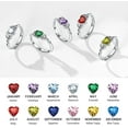 thumbnail image 3 of ChicSilver 925 Sterling Silver Wedding Band January Simulated-Garnet Birthstone Love Heart Celtic Knot Ring for Women, 3 of 6