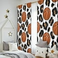 thumbnail image 5 of Blackout Kids Curtains,White Leopard Basketballs Pattern Childrens Insulated Curtains Set Of 2,Bedroom Essentials,Toddler Room Decor 52"x84", 5 of 5