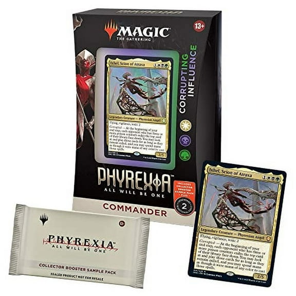 Magic: The Gathering Phyrexia: All Will Be One Commander Deck Corrupting Influence (Green-Black-White)   Collector Booster Sample Pack