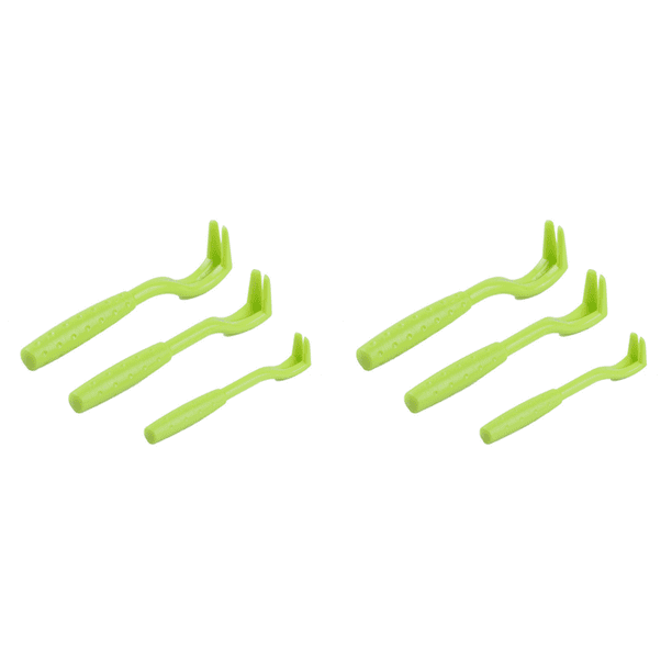 3 Unids/set Acicalamiento Garrapatas Clips Pulgas Gato Piojos Herramienta Abrazadera () Verde