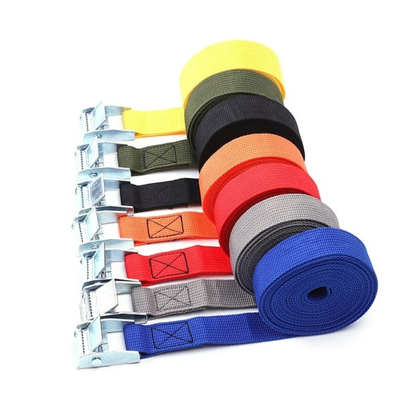 5M*25mm Car Ratchet Tie Down Cargo Straps Lashing Auto Motor Shipping Packa Strap Cam Buckle Shipment Belt Assembly Sling