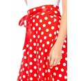 thumbnail image 5 of Women's Vintage Casual A-Line Printed High Waist Bow Tie Belted Knee-Length Midi Skirt, 5 of 6