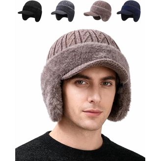 MUK LUKS Men's Camouflage Beanie Hat - Fleece Lined Winter Hat, One Size Fits Most