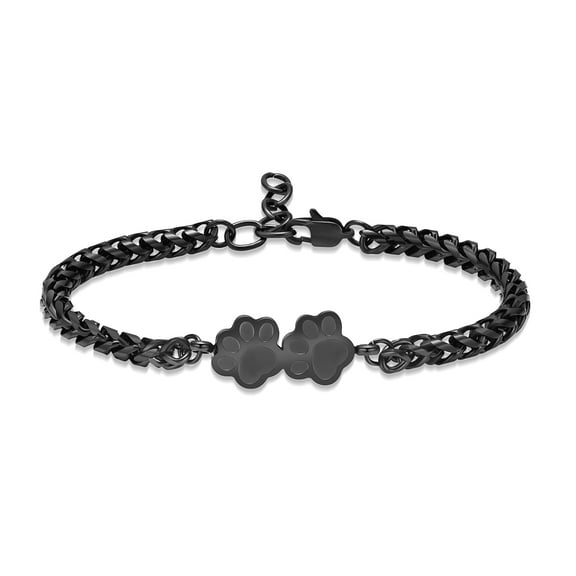 Pet Paw Print Urn Bracelet Memorial Ash Keepsake Cremation Jewelry Dog / Cat Ashes Bracelet