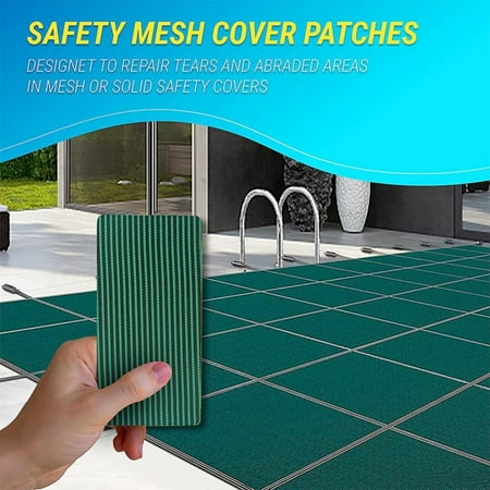 Oefntac Pool Cover Pool Cover Patch for Pool Netting Leak Stop Patch Self-adhesive Patch Kit Pool Cover Repair Subsidy