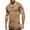 Khaki, variant on Plus Size T Shirts for Man Summer Casual Short Sleeve V Neck Tshirts Lightweight Breathable Athletic Workout Tees