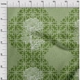 thumbnail image 3 of oneOone Cotton Cambric Green Fabric Asian Japanese Floral Geometric With Flowers Sewing Fabric By The Yard Printed Diy Clothing Sewing Supplies 42 Inch Wide, 3 of 4
