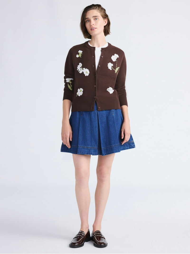 トップス TTTmsw Flower Jacquard Knit Cardigan TTT MSW Flower Jacquard Knit Cardigan