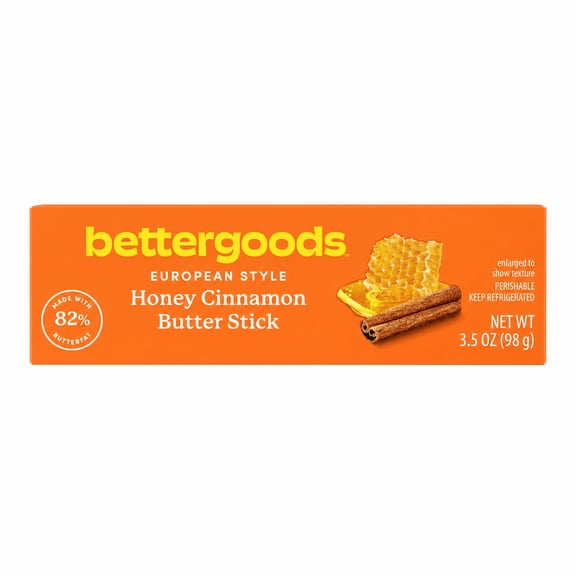 bettergoods Honey Cinnamon European-Style Butter Stick, Refrigerated, 3.5 oz
