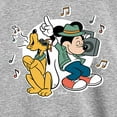 thumbnail image 3 of Disney - Mickey & Friends - Pluto & Mickey Listening to Music - Toddler And Youth Long Sleeve Graphic T-Shirt, 3 of 5