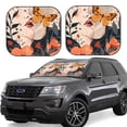 thumbnail image 2 of Daiia Butterfly Floral Elegance 2PCS Car Windshield Sun Shade, Foldable Sun Shield for Car Front Window, Auto Sun Blocker Visor Protector Universal for Truck SUV Pickup-Large, 2 of 7