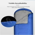 thumbnail image 6 of Lightweight Sleeping Bag for Camping & Office – Hollow Cotton Filling, 180cm x 75cm, Unzips to Blanket, Compact Carry Bag (Red), 6 of 18
