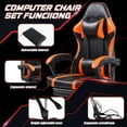 thumbnail image 5 of BSTYJQXH Gaming Chair with Headrest, Lumbar Support, Adjustable, Swivel, Casters, Metal Base, Comfortable, Durable, 5 of 8