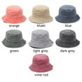 thumbnail image 4 of Summer Foldable Women Men Casual Outdoor Sunscreen Denim Washed Bucket Hat Fisherman Cap Sun Hat GREEN, 4 of 8