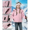 thumbnail image 5 of Lavenicole Kids Girls Winter Ski Jacket Fleece Lined Windproof Waterproof Jackets Removable Hood, 5 of 7