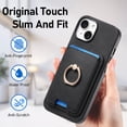 thumbnail image 5 of TECH CIRCLE For iPhone 15 Pro Wallet Case, Detachable 2-in-1 Magnetic Wallet Case with Card Slots Holder Ring Stand Premium PU Leather Slim Durable Shockproof Removable Protective Cover,Black, 5 of 8