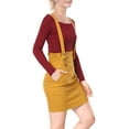 thumbnail image 5 of INSPIRE CHIC Women's High Waist Straight Braces Suspender Skirts XL Yellow, 5 of 8