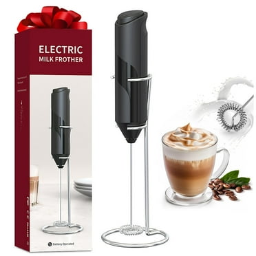 Milk Frother Handheld for Coffee, Electric Operated Whisk, Cordless Milk Foamer Drink Mixer(Battery Not Included)