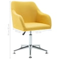 thumbnail image 4 of vidaXL Swivel Dining Chairs 2 pcs Yellow Fabric, 4 of 5