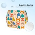 thumbnail image 2 of Rocae Small Animals with Knit Hat Pattern for Girls' Cotton Boxer Briefs, Soft Mid-rise Panties-Large, 2 of 5