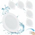 thumbnail image 1 of 6-Pack Dimmable LED Recessed Spotlights, 6W 4000K Natural White, IP65, Ultra-Thin 35mm, Hole Diameter Φ68-80mm, AC230V, Compatible with Philips, 1 of 5