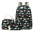 thumbnail image 1 of 3Pcs/Set Kids Backpack Dinosaur Pattern Adjustable Straps Cartoon Bookbag Lunch Pen Bag for Primary School Students, 1 of 10