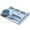 Blue, variant on 1 Set Creative Wheat Straw Bowl Exquisite Dinner Tray Drop-Proof Rice Dishes Separate Plates Cutlery Set (Green)