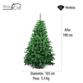 thumbnail image 3 of Árbol de Navidad Artificial Stay Elit Pino Navideño Verde Abeto Incluye Soporte 1.90 m Frondoso Minimalista, 3 of 4
