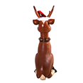 thumbnail image 3 of Design Toscano Santa's Christmas Red-Nosed Sitting Reindeer Holiday DÃ©cor Statue, Large 4 Ft, Full Color, 3 of 5