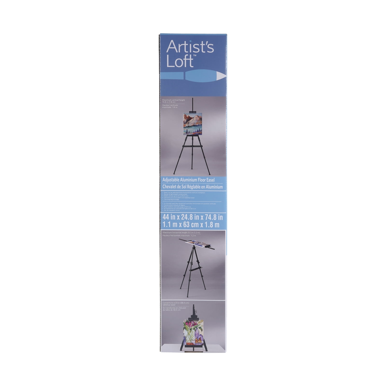 6 Pack: Adjustable Aluminum Floor Easel by Artist's Loft