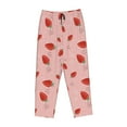 thumbnail image 6 of Uemuo Cute Strawberry C Pattern Women's Wide Leg Palazzo Lounge Pants with Pockets Light Weight Loose Comfy Casual Pajama Pants-X-Large, 6 of 9