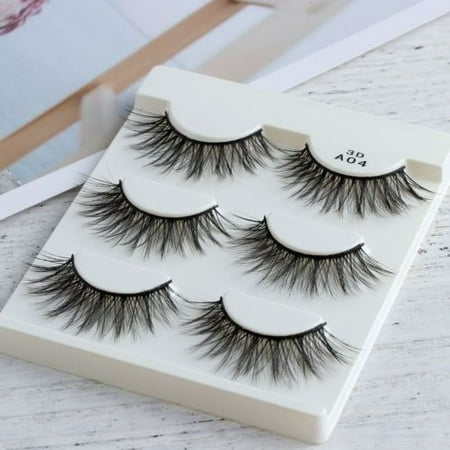 Mink Hair False Eyelashes Extension Thick Cross Long Cilia Eye Lashes 3 (Best Lush Products For Oily Hair)