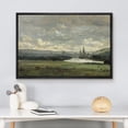 thumbnail image 3 of wall26 Framed Canvas Print Wall Art Pastel Storm Cloud Valley Lake Landscape Nature Wilderness Illustrations Fine Art Decorative Rustic Multicolor for Living Room, Bedroom, Office - 16"x24", 3 of 5