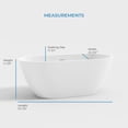 thumbnail image 5 of OVE Ayago 59 in. Freestanding Bathtub in Glossy White, 5 of 10