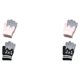 thumbnail image 3 of Guardurnaity 2 pares de guantes para niños, guantes de dedo completo para niños pequeños, patinaje, esquí, ciclismo, ciclismo, mitones de punto rosa negro 2Conjunto, 3 of 6
