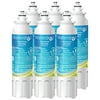 6 Pack Waterdrop NSF 53&42 Certified LT800P Replacement for LG LT800P, ADQ73613401, ADQ73613402. Kenmore 9490, 46-9490, 469490 Refrigerator Water Filter