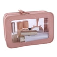 thumbnail image 3 of TNOBHG Travel Makeup Bag Transparent Cosmetic Bag Zipper Closure Waterproof Capacity Firm Stitching Portable Travel Business Trip Toiletry Bag Makeup Brush, 3 of 8
