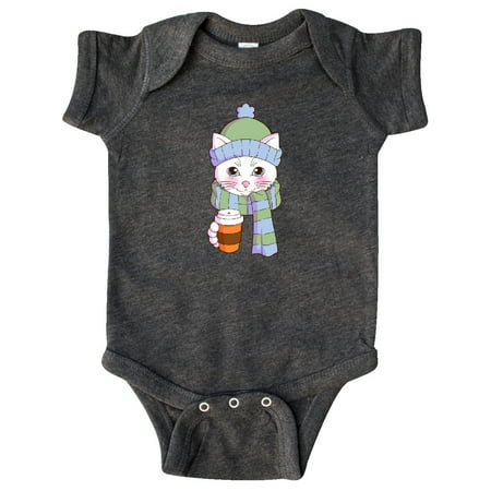 

Inktastic Cute White Cat in Scarf and Hat Gift Baby Boy or Baby Girl Bodysuit